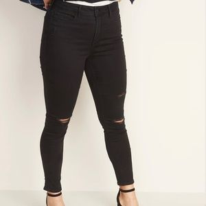 High-Waisted Distressed Rockstar Super Skinny Jeans For Women